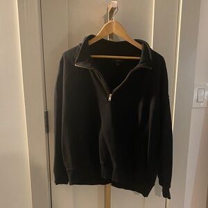 J. Crew Women’s Black half Zip-Up Sweatshirt